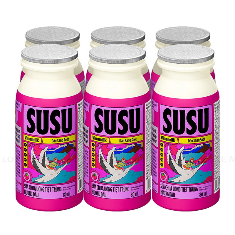 Sữa chua uống tiệt trùng hương dâu Vinamilk Susu